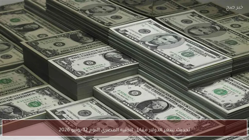 تحديث سعر الدولار مقابل الجنيه المصري اليوم 12 يونيو 2026