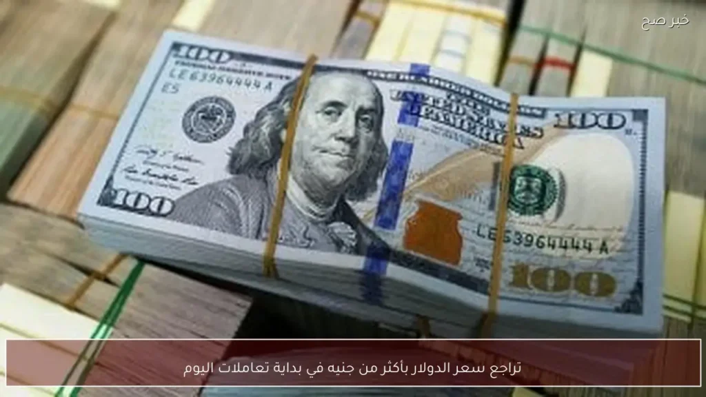 تراجع سعر الدولار بأكثر من جنيه في بداية تعاملات اليوم
