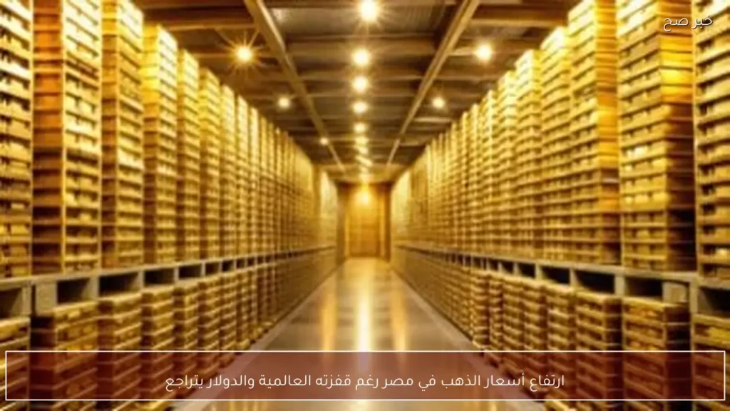 ارتفاع أسعار الذهب في مصر رغم قفزته العالمية والدولار يتراجع