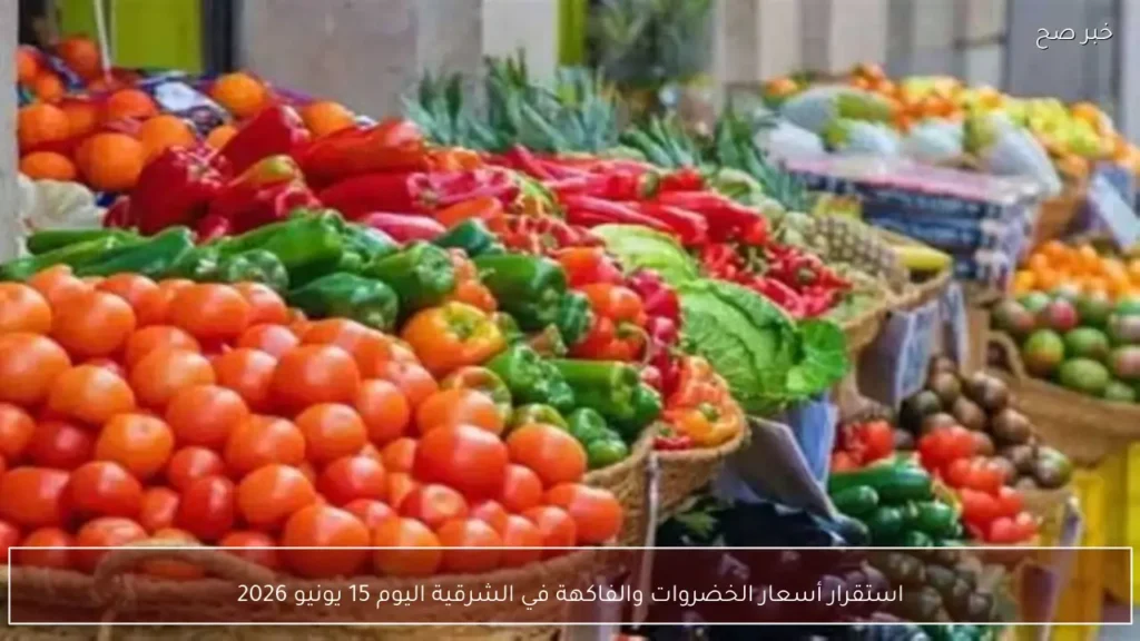 استقرار أسعار الخضروات والفاكهة في الشرقية اليوم 15 يونيو 2026