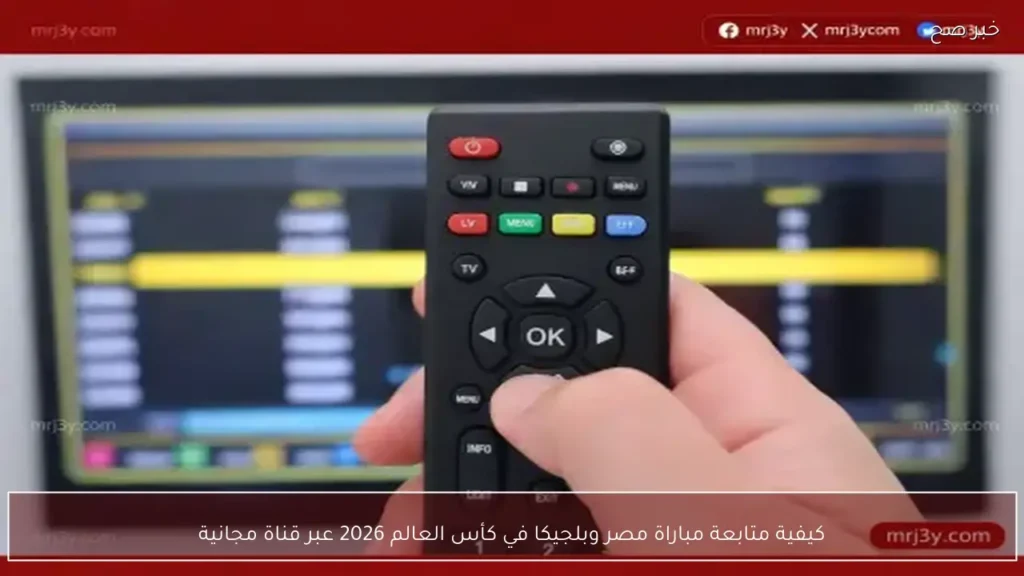 كيفية متابعة مباراة مصر وبلجيكا في كأس العالم 2026 عبر قناة مجانية
