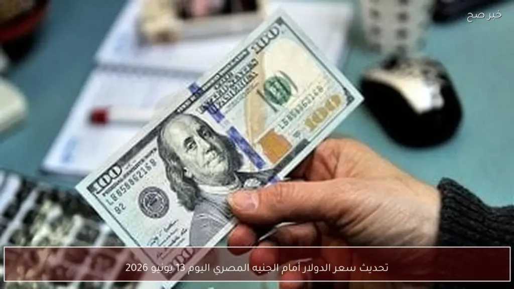تحديث سعر الدولار أمام الجنيه المصري اليوم 13 يونيو 2026