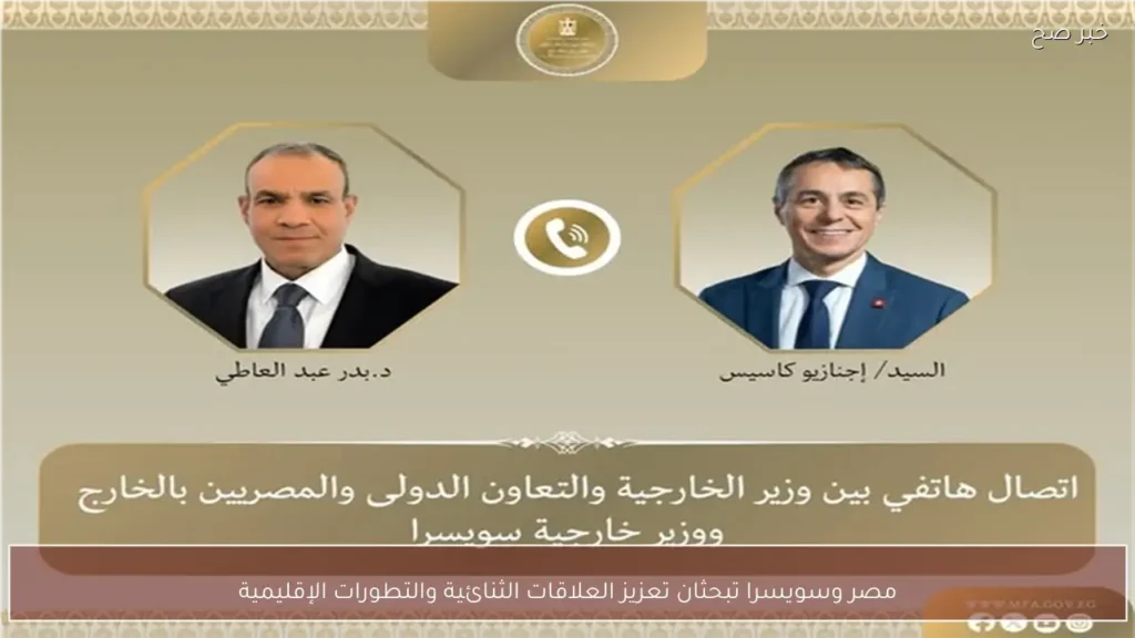 مصر وسويسرا تبحثان تعزيز العلاقات الثنائية والتطورات الإقليمية