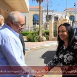 مايا مرسي تبحث مع محافظ مطروح المشاريع التنموية للمحافظة