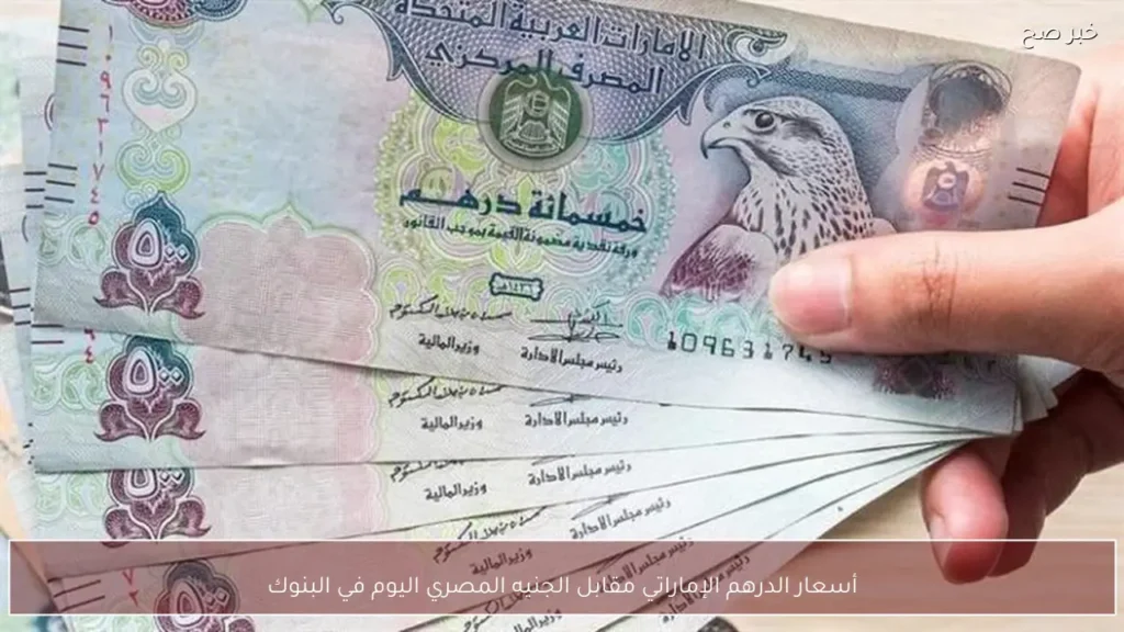 أسعار الدرهم الإماراتي مقابل الجنيه المصري اليوم في البنوك
