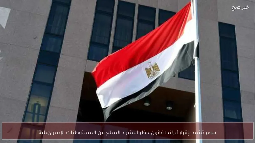 مصر تشيد بإقرار أيرلندا قانون حظر استيراد السلع من المستوطنات الإسرائيلية