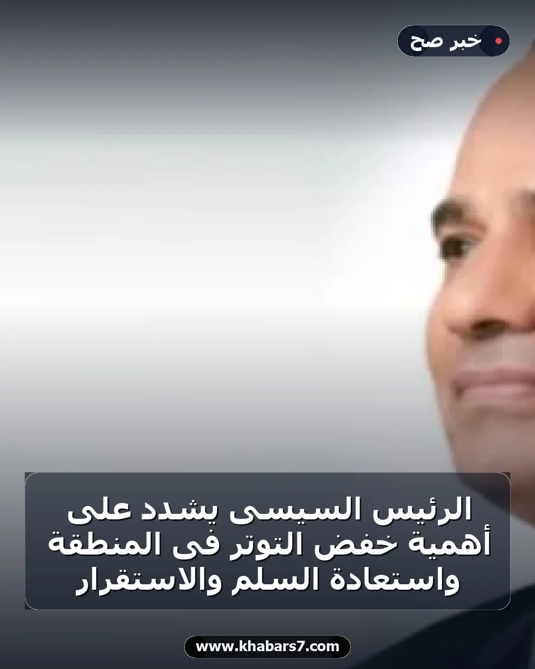 الرئيس السيسى يشدد على أهمية خفض التوتر فى المنطقة واستعادة السلم والاستقرار