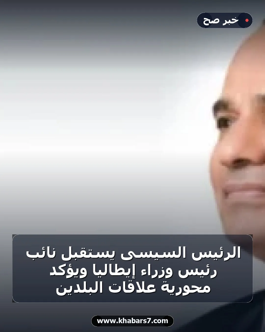 الرئيس السيسى يستقبل نائب رئيس وزراء إيطاليا ويؤكد محورية علاقات البلدين