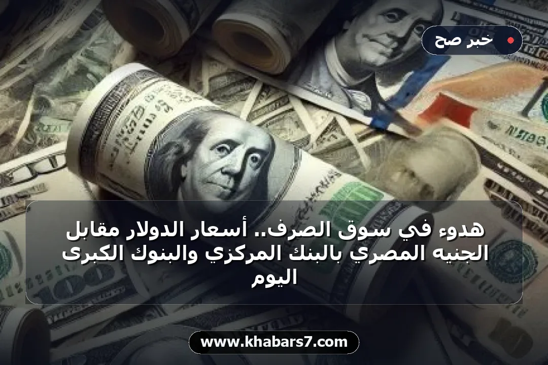 هدوء في سوق الصرف.. أسعار الدولار مقابل الجنيه المصري بالبنك المركزي والبنوك الكبرى اليوم
