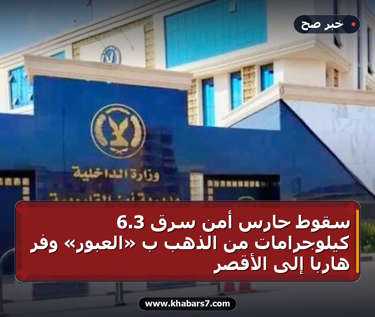 سقوط حارس أمن سرق 3.6 كيلوجرامات من الذهب بـ «العبور» وفر هاربًا إلى الأقصر