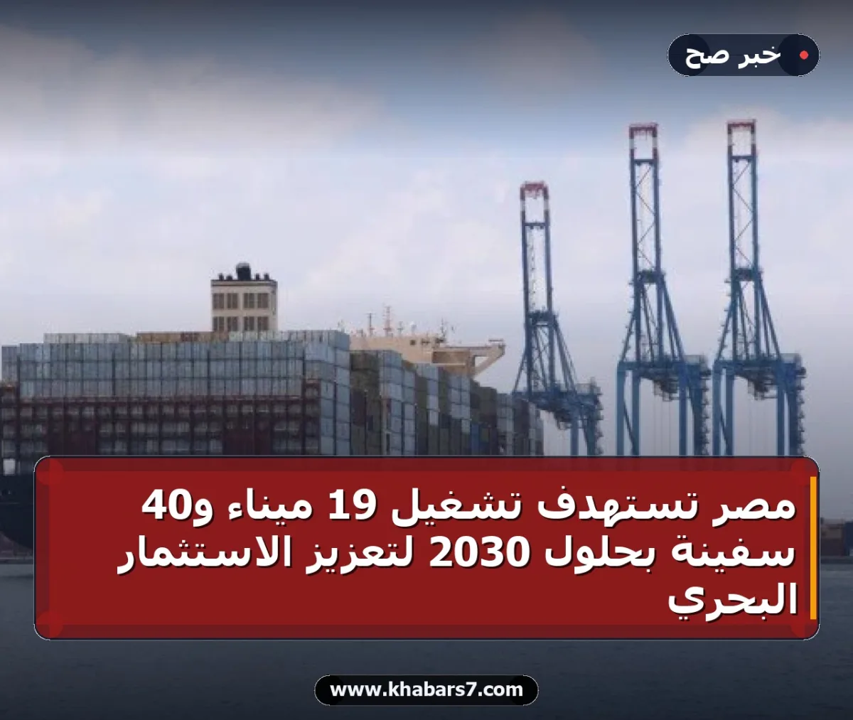 مصر تستهدف تشغيل 19 ميناءً و40 سفينة بحلول 2030 لتعزيز الاستثمار البحري