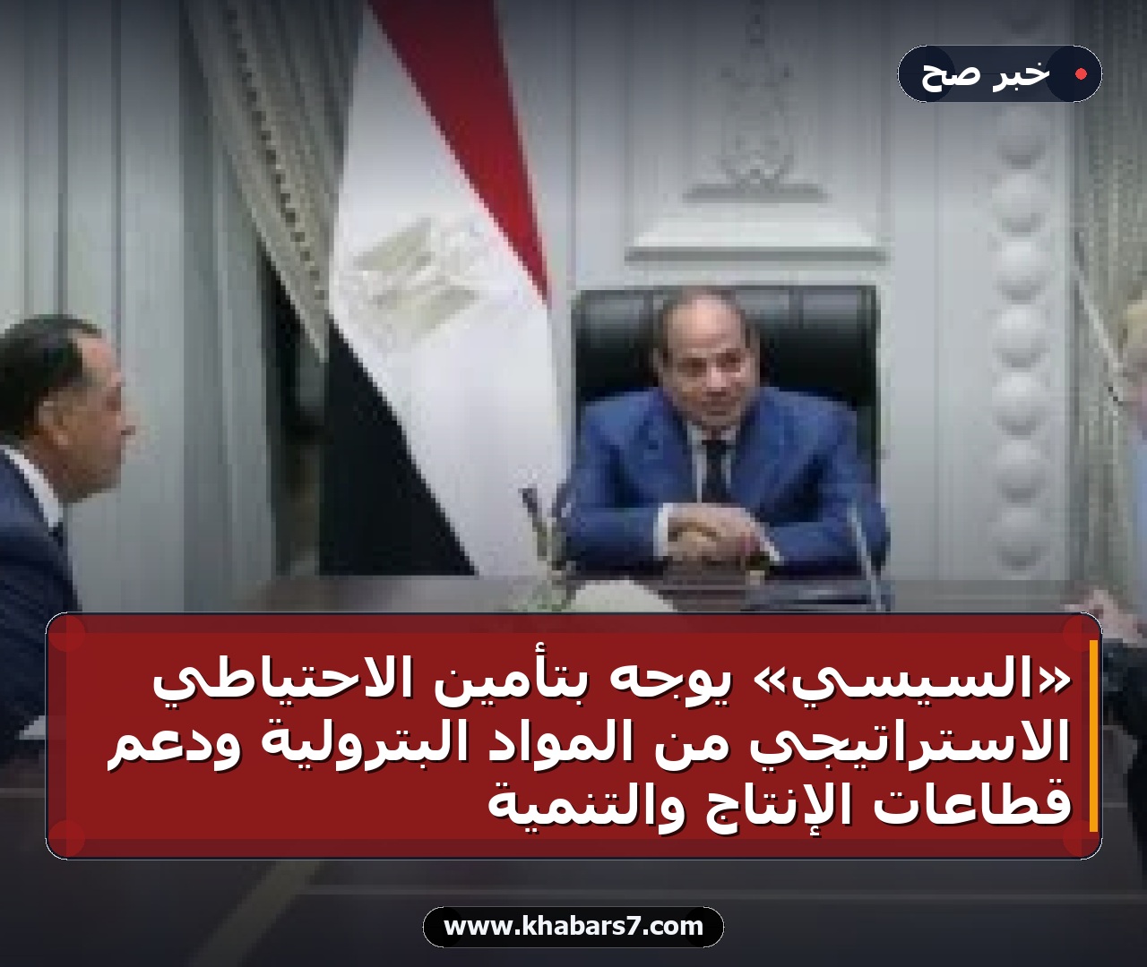 «السيسي» يوجه بتأمين الاحتياطي الاستراتيجي من المواد البترولية ودعم قطاعات الإنتاج والتنمية