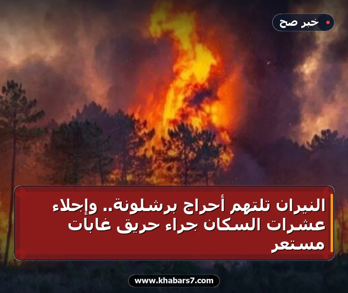 النيران تلتهم أحراج برشلونة.. وإجلاء عشرات السكان جراء حريق غابات مستعر