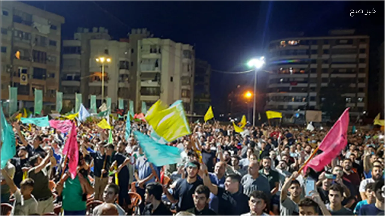 احتفالات اللبنانيين في شوارع بيروت بمناسبة الهدنة
