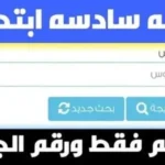 إعلان نتيجة الصف السادس الابتدائي 2026 في القاهرة والجيزة برقم الجلوس
