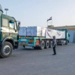 أربع قوافل إماراتية تحمل 930 طناً من المساعدات إلى غزة
