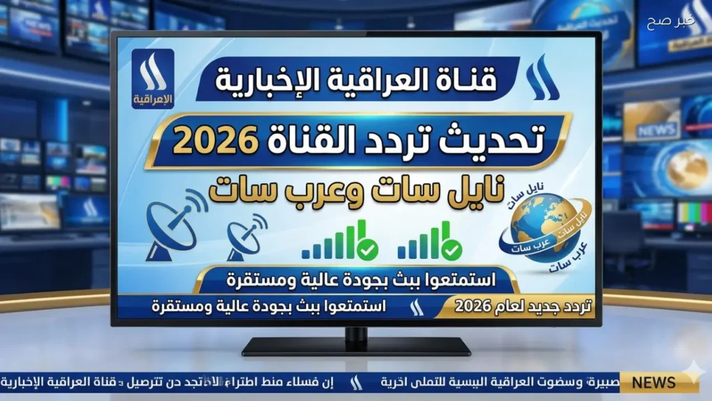 تحديث تردد قناة العراقية الإخبارية على نايل سات وعرب سات بجودة مستقرة