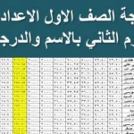 نتيجة الصف الأول الاعدادي الترم الثاني بالأسم ورقم الجلوس