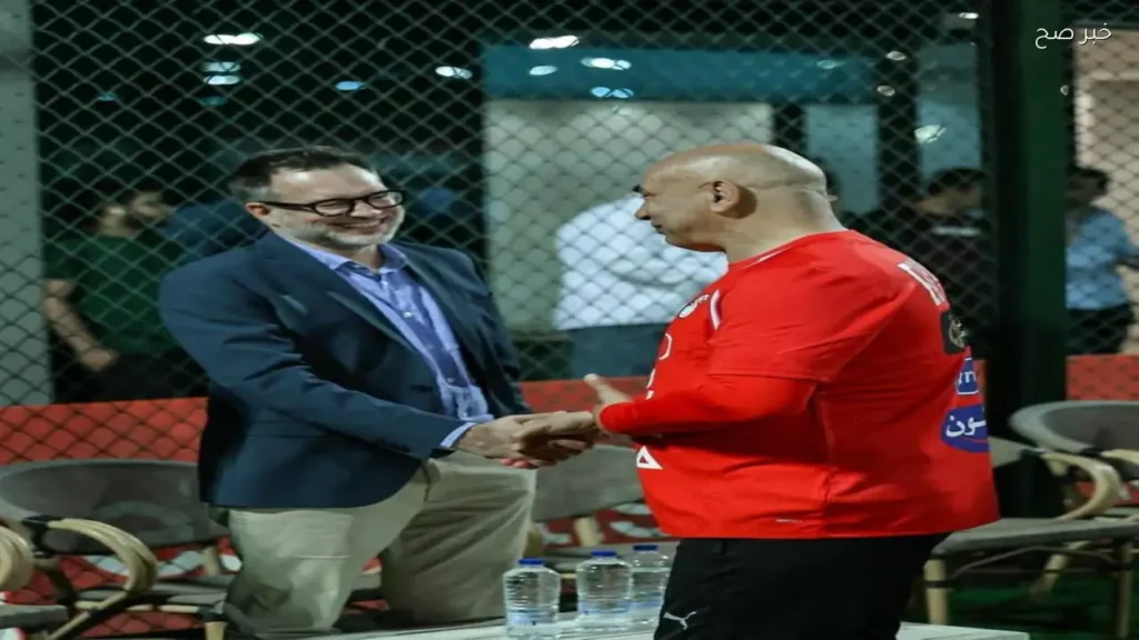 سفير كندا يتفقد مران منتخب مصر قبل مواجهة روسيا الودية