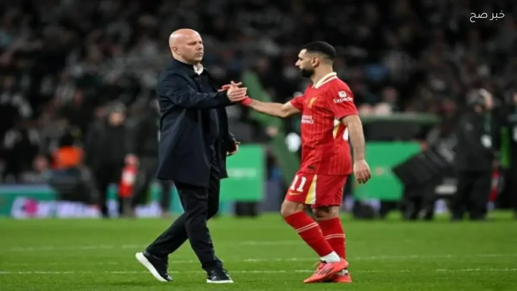 سلوت يوجه رسالة وداع لمحمد صلاح ويكشف عن رد فعله بعد الاستبدال