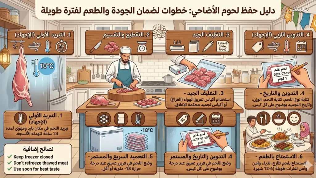 طريقة حفظ لحوم الأضاحي بعد الذبح لضمان الجودة والطعم لفترات طويلة