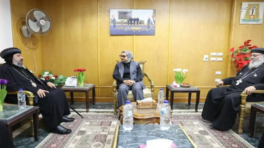 محافظ الوادي الجديد تستقبل أسقف الوادي الجديد والواحات لتهنئة عيد الأضحى