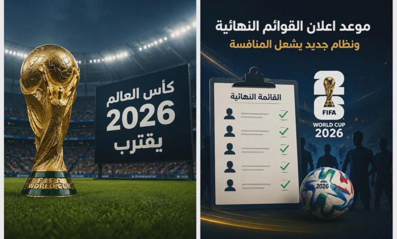 مواعيد إعلان قوائم المنتخبات في كأس العالم 2026 والنظام الجديد