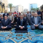 تهنئة محافظ الجيزة للمواطنين بعد صلاة عيد الأضحى في مسجد مصطفى محمود