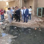 محافظ المنوفية يتفقد منوف ويأمر بتغيير مواسير الصرف الصحي