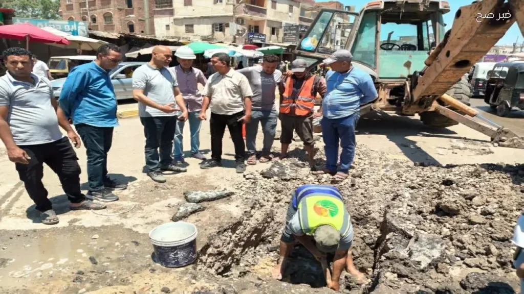 محافظ كفر الشيخ يوجه بإصلاح خط مياه الشرب في الحامول