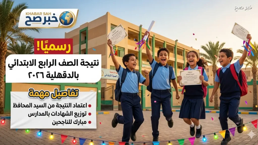 توقيت إعلان نتيجة الصف الرابع الابتدائي في الدقهلية 2026 رسميًا وتفاصيل مهمة
