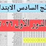 بالدرجات.. نتائج السادس الابتدائي تربية الرصافة الثالثة الدور الأول عبر نتائجنا