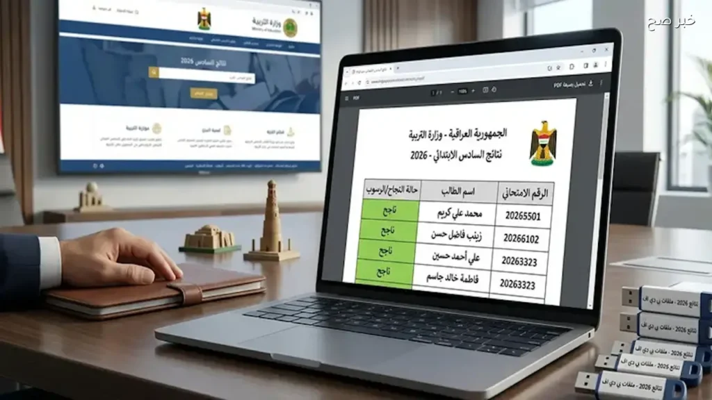 رسميا.. نتائج السادس الابتدائي الدور الأول جميع المحافظات العراقية PDF عبر موقع نتائجنا