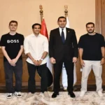 تكريم وزير الشباب والرياضة للاعبي الاسكواش بعد إنجازات بطولة العالم