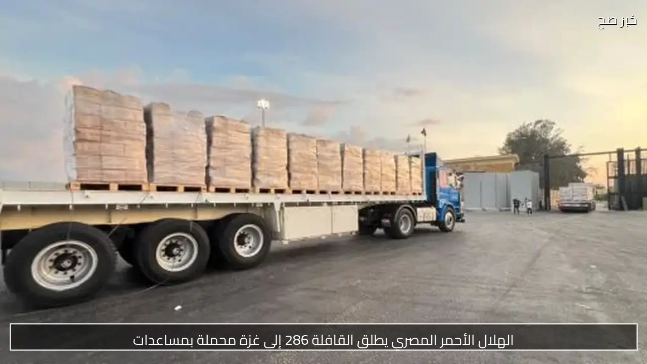 الهلال الأحمر المصري يطلق القافلة 286 إلى غزة محملة بمساعدات