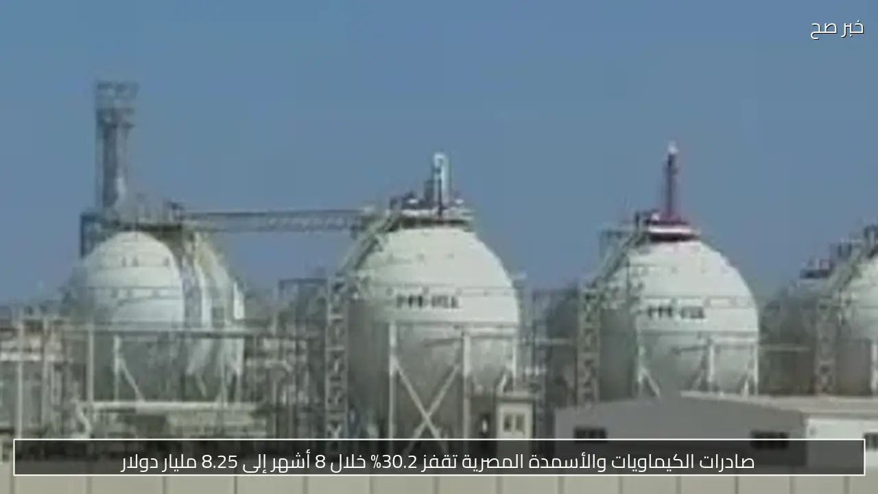 صادرات الكيماويات والأسمدة المصرية تقفز 30.2% خلال 8 أشهر إلى 8.25 مليار دولار