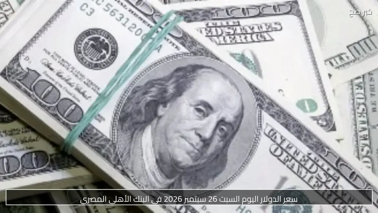 سعر الدولار اليوم السبت 26 سبتمبر 2026 في البنك الأهلي المصري
