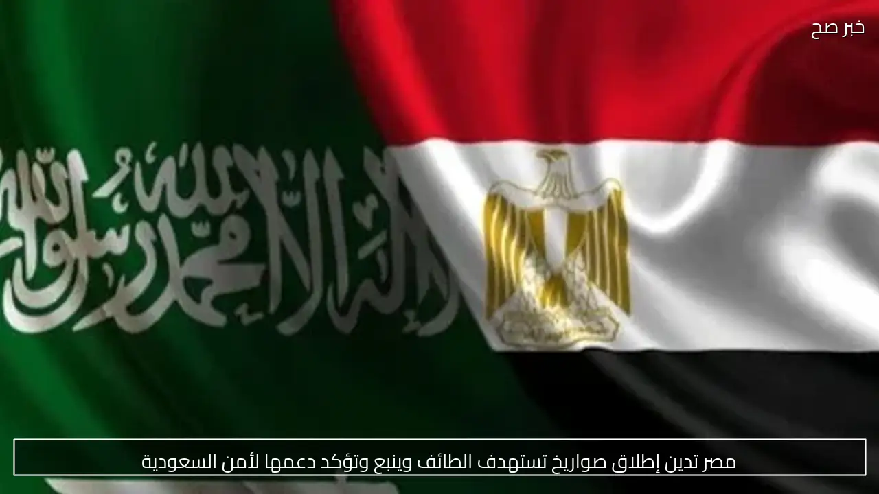 مصر تدين إطلاق صواريخ تستهدف الطائف وينبع وتؤكد دعمها لأمن السعودية