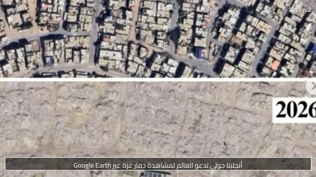 أنجلينا جولي تدعو العالم لمشاهدة دمار غزة عبر Google Earth