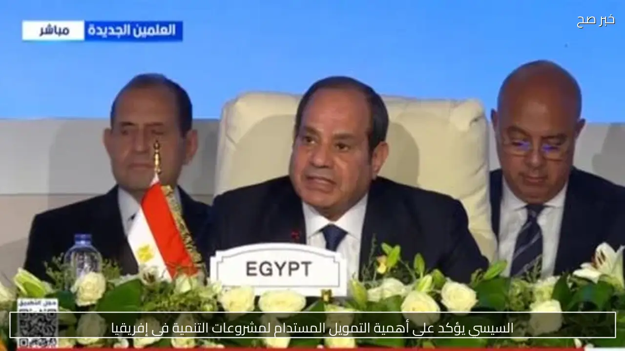 السيسي يؤكد على أهمية التمويل المستدام لمشروعات التنمية في إفريقيا