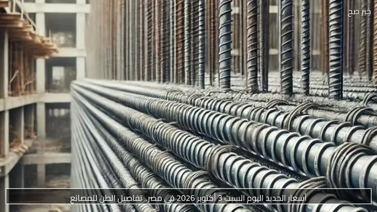 أسعار الحديد اليوم السبت 3 أكتوبر 2026 في مصر.. تفاصيل الطن للمصانع